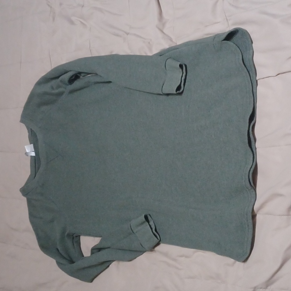H&M green sweatshirt tunic/dress women's small